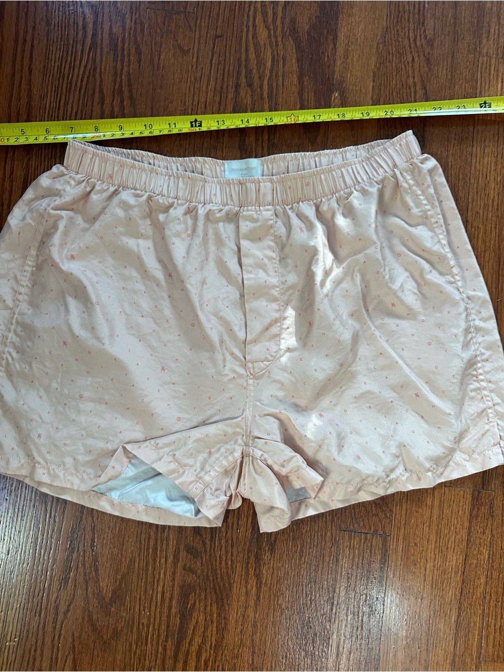 Light Pink or Peach 100% Silk Boxer Shorts